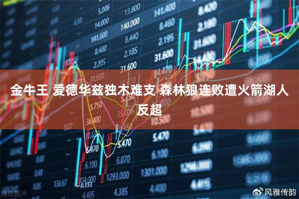 金牛王 爱德华兹独木难支 森林狼连败遭火箭湖人反超